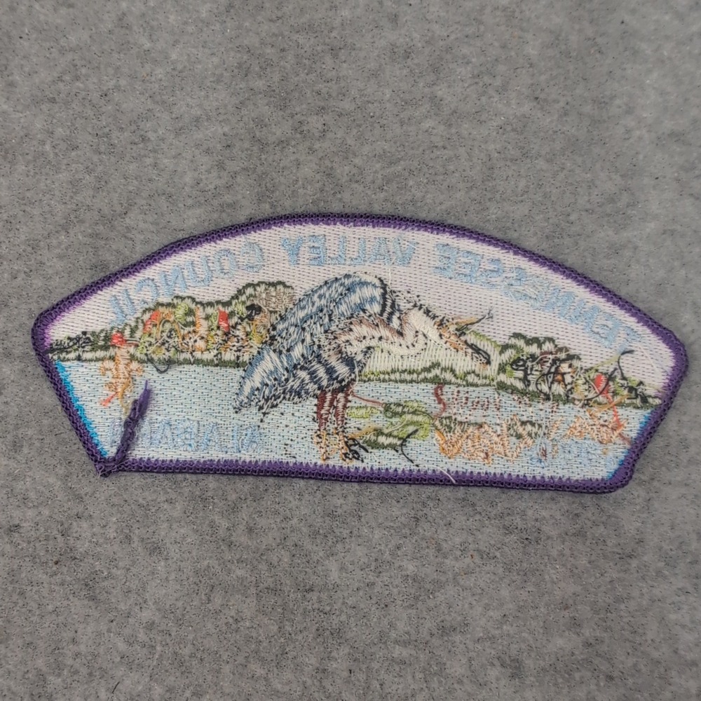 Tennessee Valley‎ Council 1990 Alabama Heron Bird Embroidered Patch - Picture 2 of 3